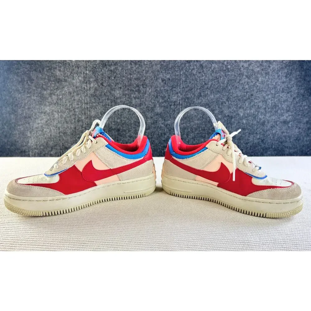 Nike Air Force 1 Shadow CU8591-100 Sail Photo Blue Red Sneakers Women’s 6.5